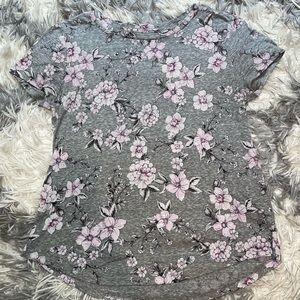 Aeropostale Floral Pink and Gray T-Shirt.